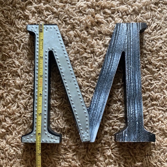Rustic Metal Letter ‘M’ - Picture 5 of 6